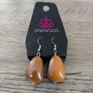 Paparazzi Amber Brown Teardrop Earrings